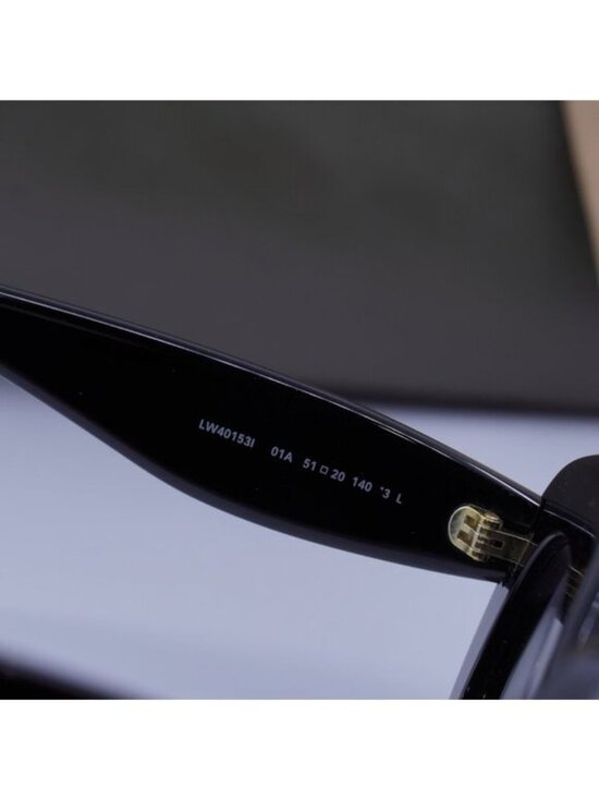 Loewe LW40153I 01A Cat Eye Sunglasses – Shiny Black\\Smoke main image 4